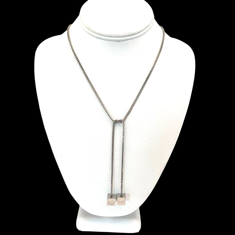 Michael Kors Silver Tone Lariat Necklace - 13L
